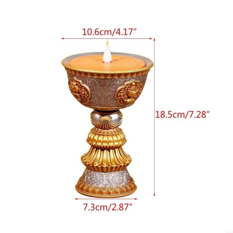 62KD Перезаряжаемый Держатель Светодиодная Смоляная Лампа Тибетская Электронная Масляная Лампа Декор