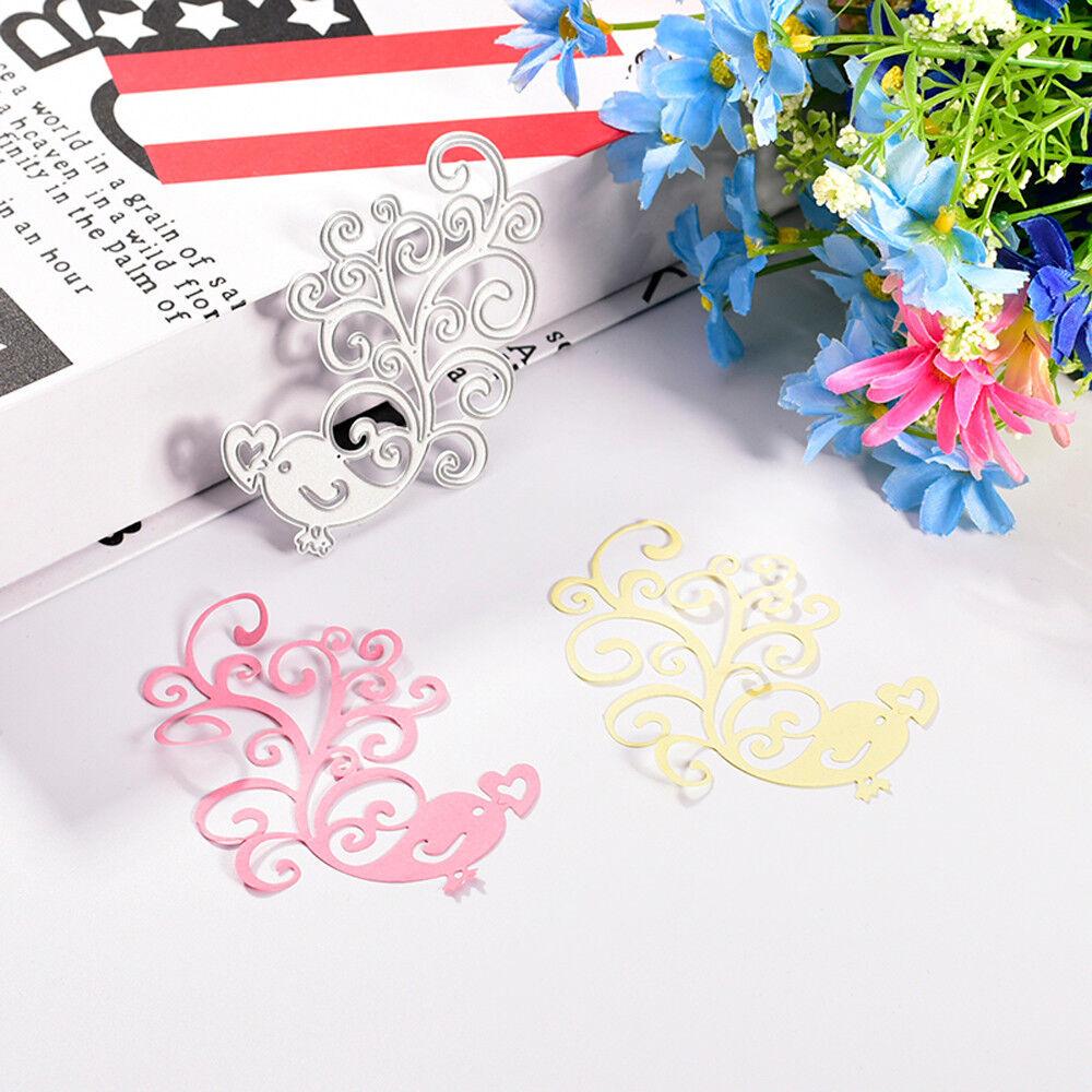 Сердце кружево птица трафареты металлический трафарет DIY Скрапбукинг альбом бумажная карта тиснение ремесло высечка животных