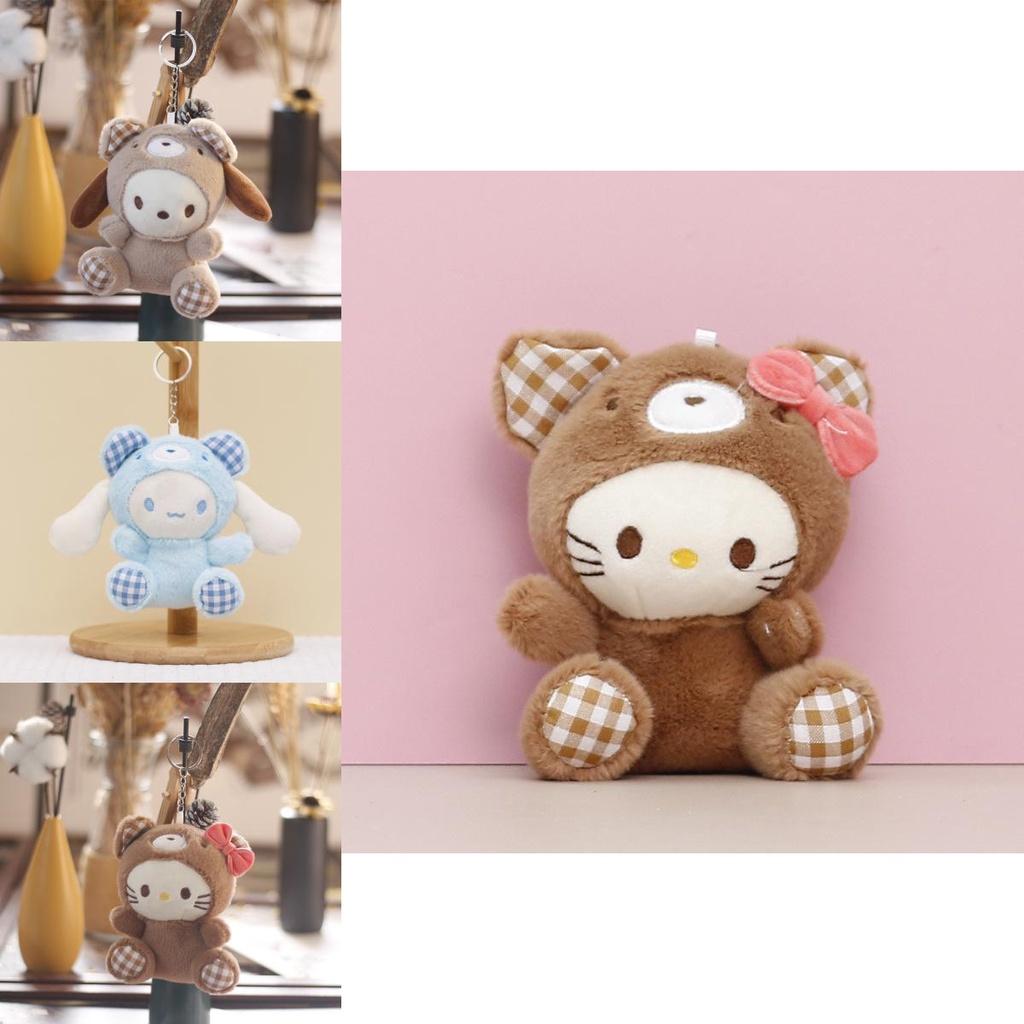 Очаровательный плюшевый брелок-подвеска Sanrio Melody Cinnamoroll Kuromi в виде куклы, подарок