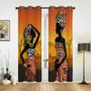 Ethnic Style African Women Black Women Curtains for Bedroom Living Room Drapes Kitchen Children's Room Window Curtain Home Decor