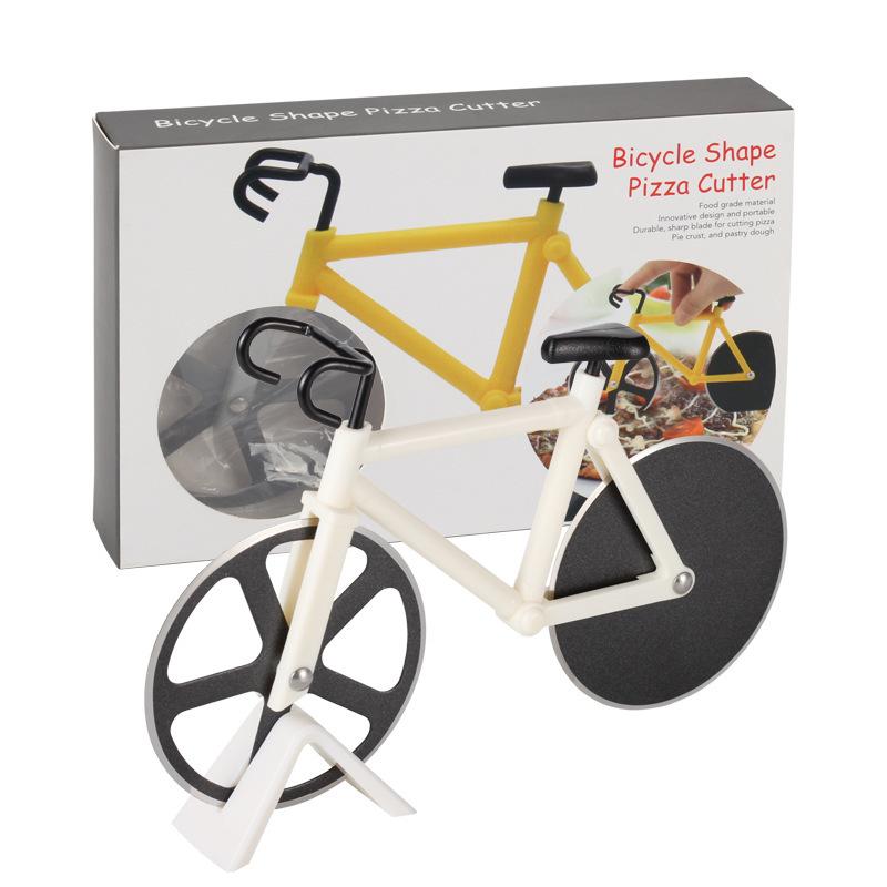 Нержавеющая сталь велосипедный резак для пиццы велосипед двойной слайсер измельчитель домашняя кухня