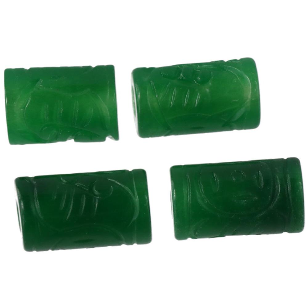 10*15 мм натуральный жадеит, нефрит, камень, трубка, форма колонны, гравировка, резная для изготовления ювелирных изделий своими руками