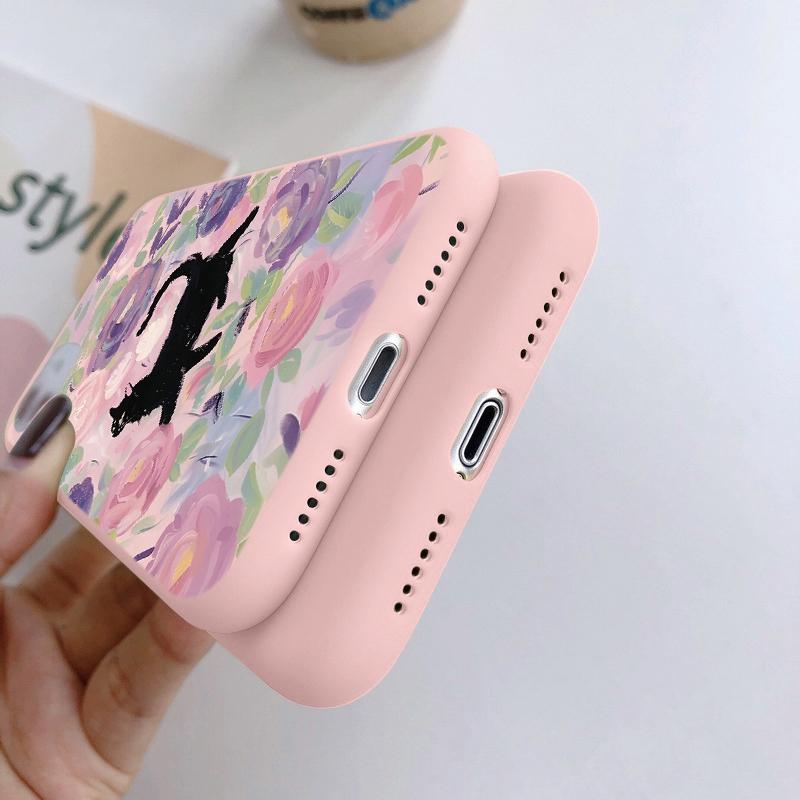 Чехол Graffiti Cat для iPhone Samsung A55 S24 FE S25 Xiaomi Redmi Note 13 Pro 14C Huawei Honor Realme, противоударный бампер для телефона, матовый чехол с защитой от царапин