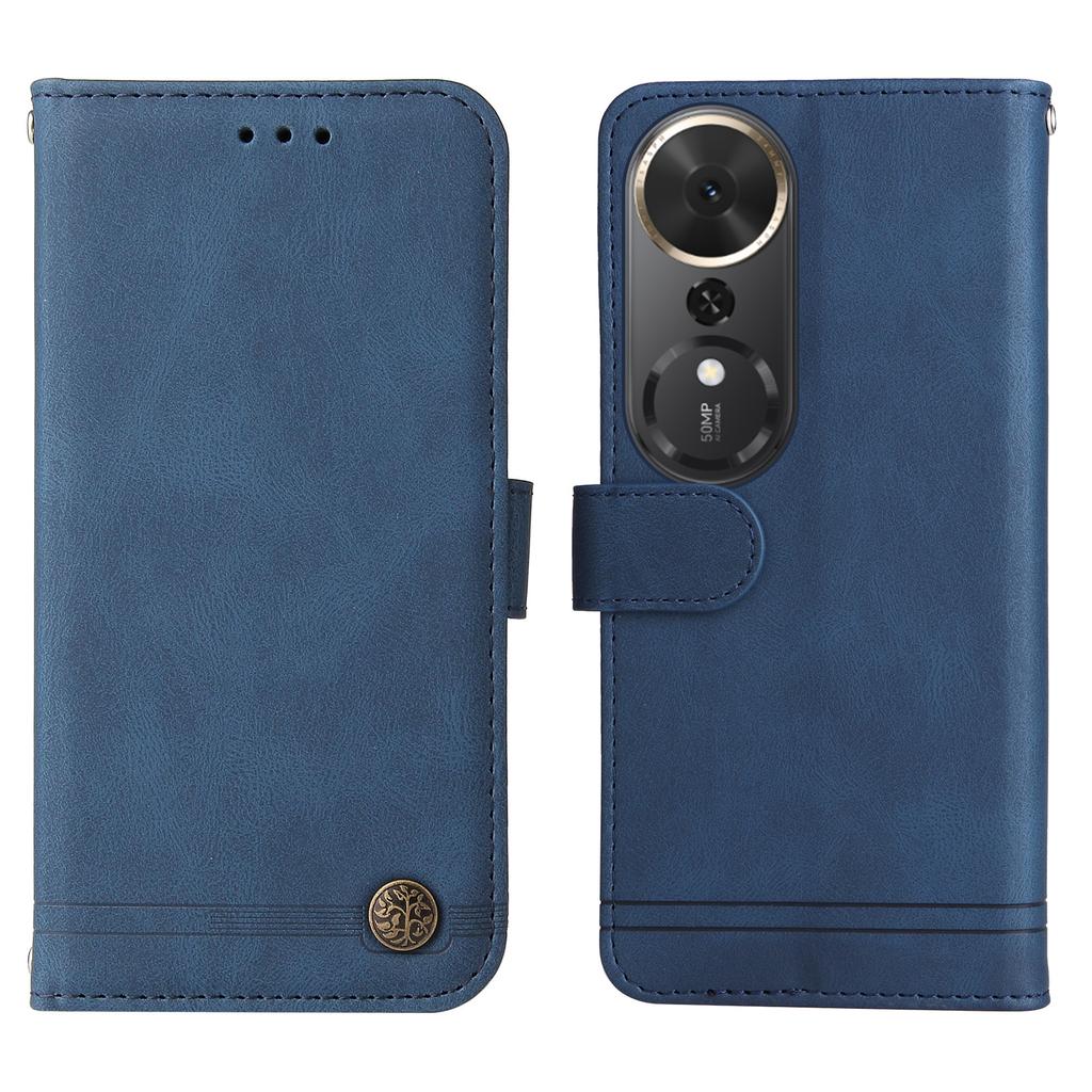 For Honor Play 70 Plus 5G Leather Wallet Cases Skin Touch Phone Cover Stand with Strap