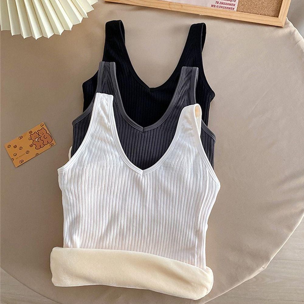 Keep Warm Underwear Thermal Sling Vest Fashion Thickened Vest for Women Female