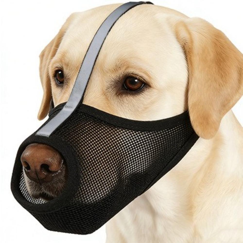 Breathable Mesh Puppy Mouth Cover Washable Dog Face Cover Portable Dog Muzzle Pet Supplies