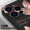 Мягкий чехол с рисунком бабочки для iPhone 16 15 Pro Max 14 13 Xiaomi 13T Poco X7 X6 Redmi Note 14 13 12, противоударный чехол с ручной веревкой
