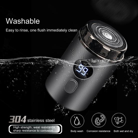 Мини портативная электробритва водонепроницаемая быстрая зарядка цифровой дисплей батареи USB перезаряжаемая острое лезвие