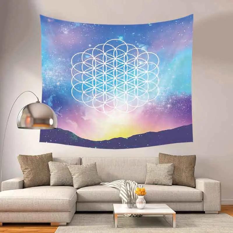 Tapestry Bedspread Yoga Mat Blanket Colorful Mandala Home Decor Wall Hanging
