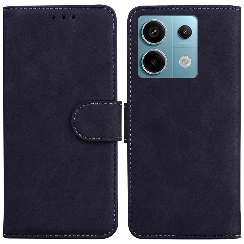 For Xiaomi Redmi Note 13 Pro 5G/Poco X6 5G Case Wallet Stand Solid Color Leather Phone Cover
