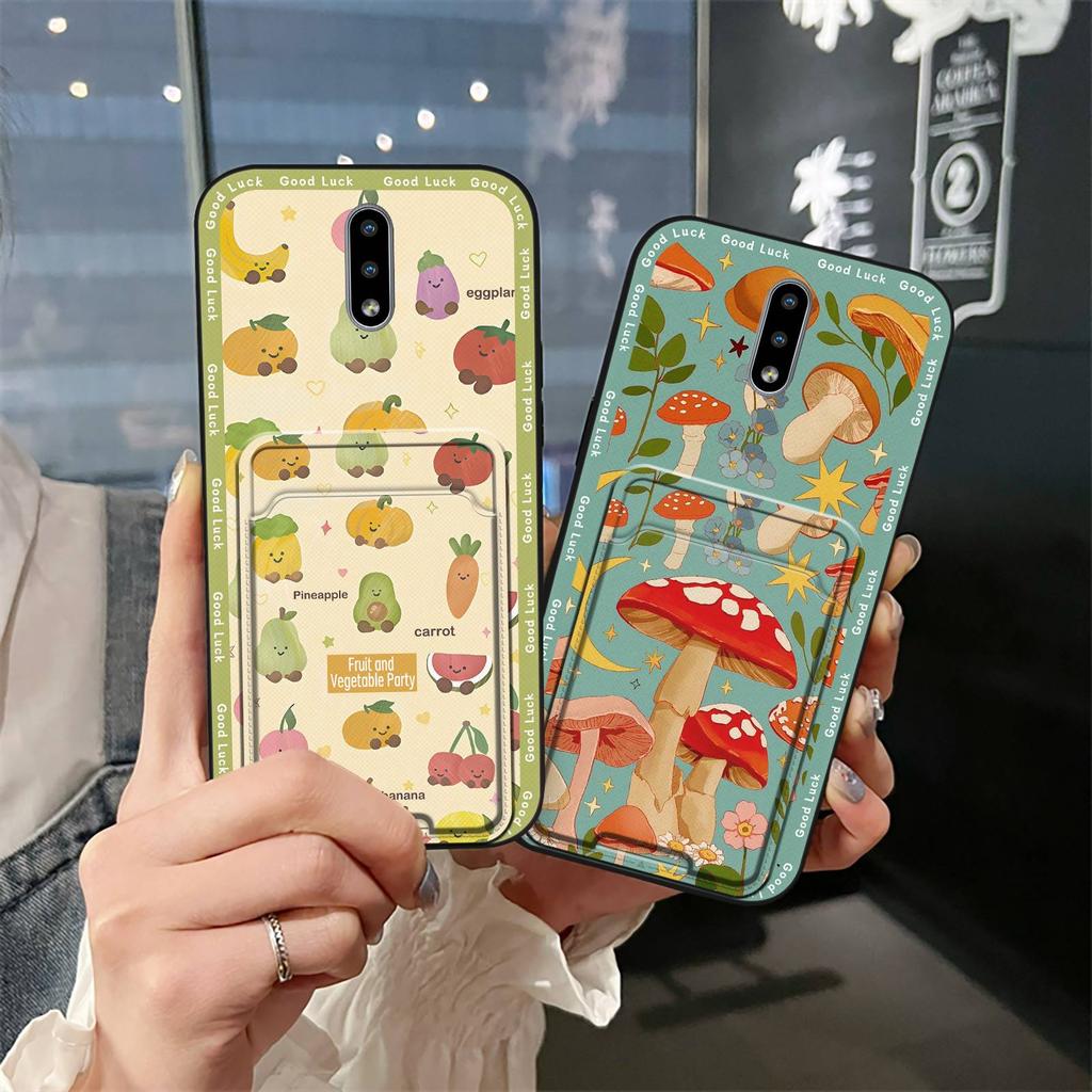 Cartoon Cute Phone Case For Nokia 2.3 Graffiti Card bag Waterproof Fashion Design Dirt-resistant Card slot Full wrap TPU