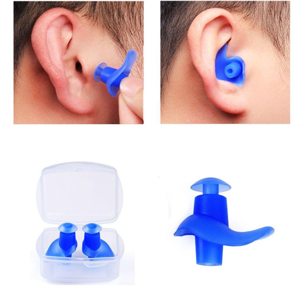 1Pair Soft Blocks Silicone Spiral Waterproof Plug Swimming Ear Protection Diving Earplugs