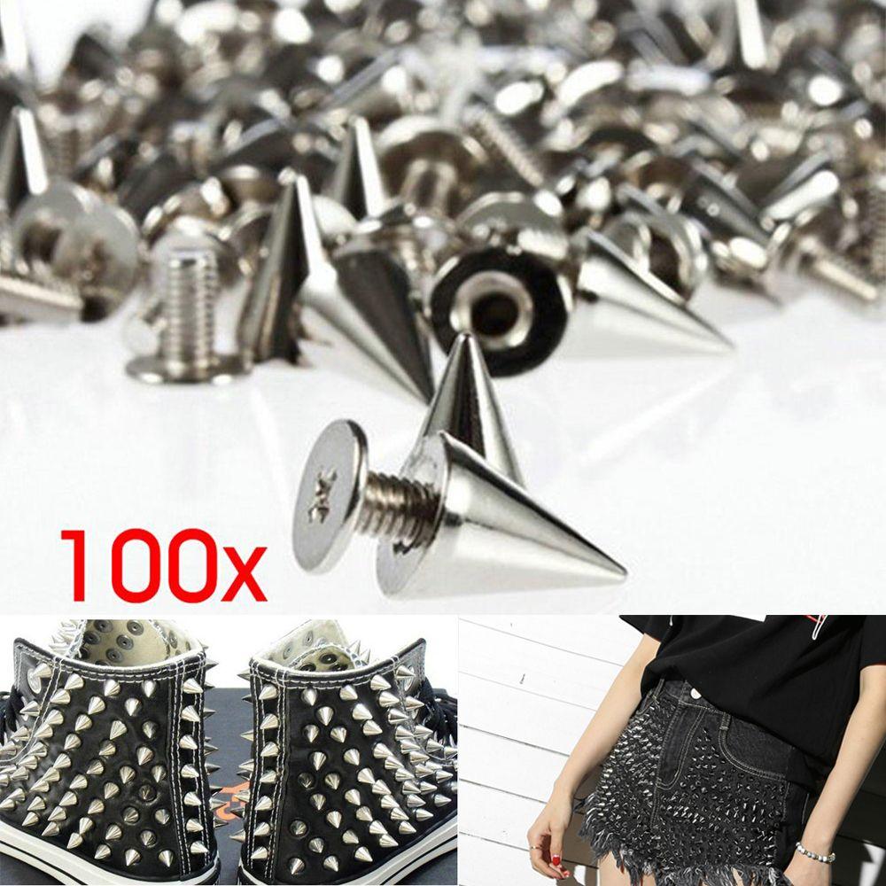 9.5mm Craft Garment Clothes/Bag/Shoes/Leather Cone Studs Rivets Spikes Screwback Punk Style