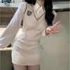 Кофе-брейк французское платье детское студенческий стиль jk форма комплект двухпредметный чистый стиль желания юбка-карандаш ранняя осень