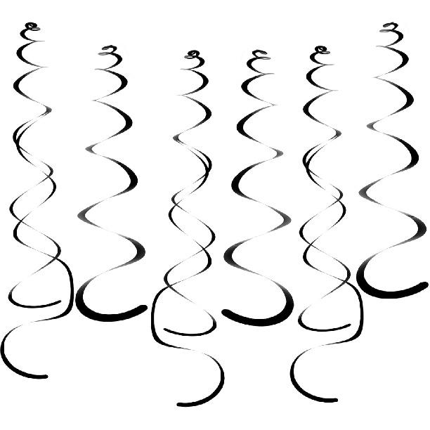 Fumwase 30 PCS Party Swirl Decorations Hot Pink Shinny Foil Hanging Swirl Decorations with Double-Swirls and Single-Swirls Plastic Streamer for