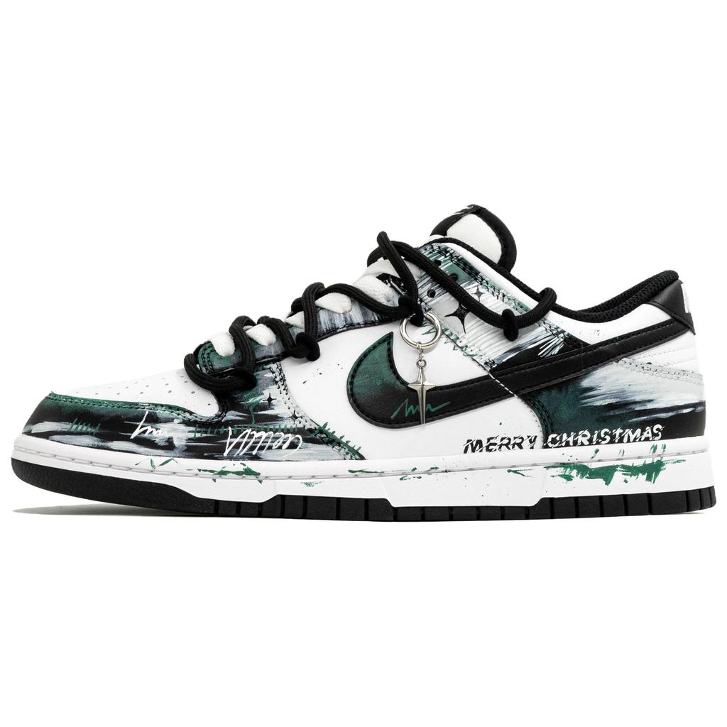 Nike Dunk Wan Hua Nong, Ji Feng Jing, Shopping Bag Abrasion Resistant Low top Skateboard Shoes Men's Black White DD1391-100(Team113-BOX)
