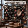 Floral Garden Theme Throw Blanket Custom Name Text Personalized Blanket Soft Cozy Blanket for Home Sofa Bed