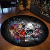 Ковер со страшным рисунком черепа, нескользящие круглые коврики с рисунком животных, напольные коврики, ковры для спальни, ковры для гостиной