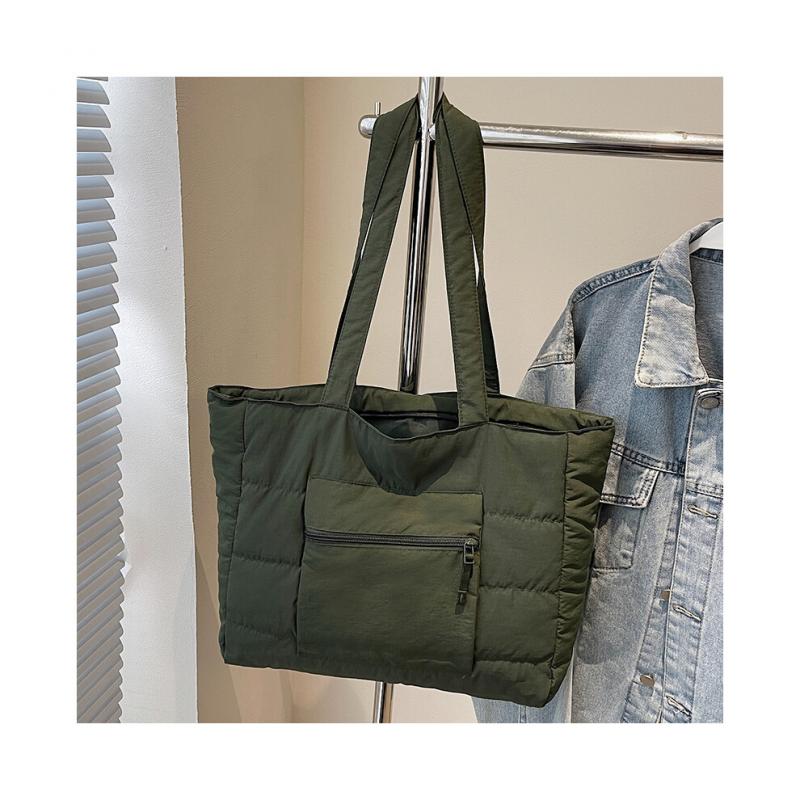 (Green) Large Capacity Fabric Tote Bag Lightweight Trendy Shoulder Purses Lady Shopper Shopping Underarm Bag 2026 Y2K New Women Handbags