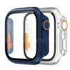 2PCS Tempered Glass+Cover For Watch case 44mm 45mm Bumper Screen Protector Change to Ultra IWatch Series 9 8 7 SE 6 5 4