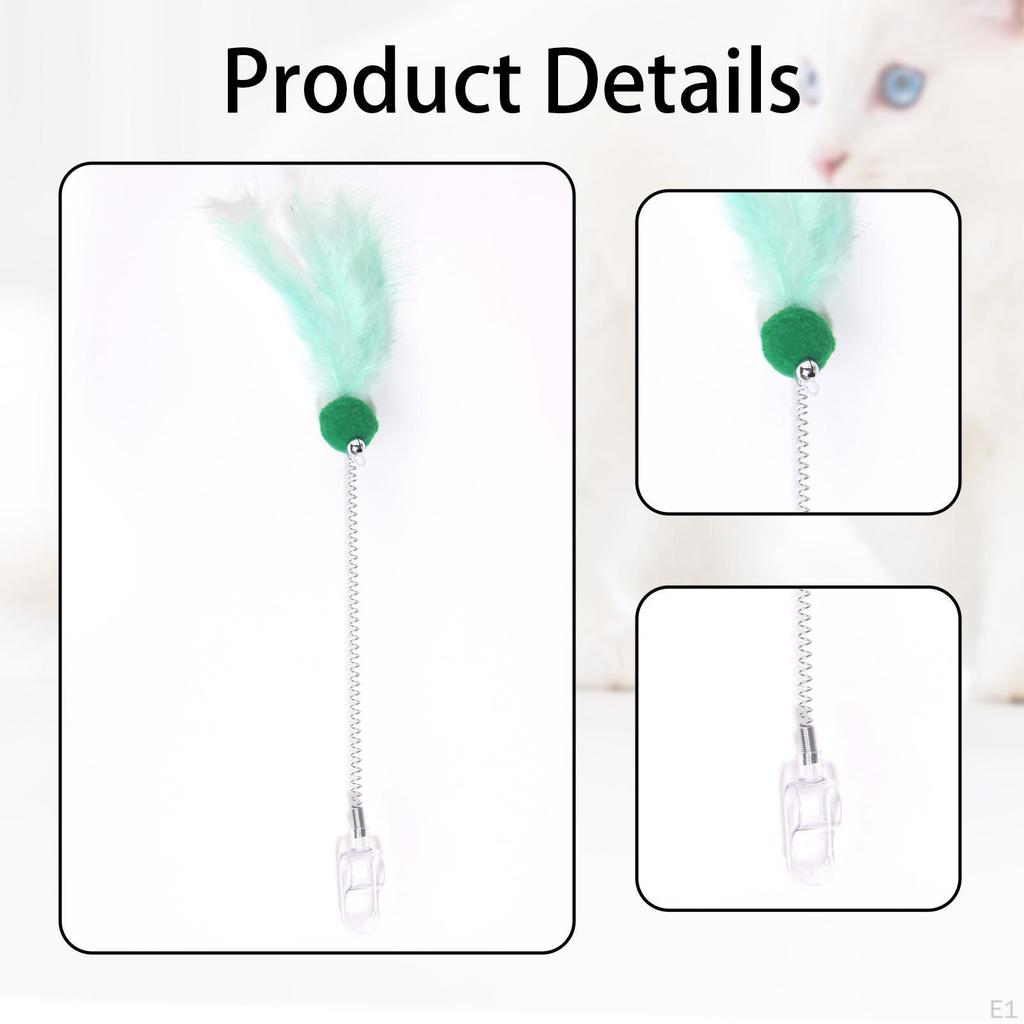 Кошачья игровая удочка с перьевым колокольчиком для увлекательной активности и веселья