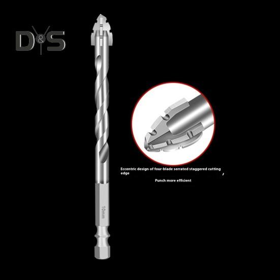 Набор из 1/4 сверл, высокопрочные, нержавеющие, многофункциональные, износостойкие, с четырьмя канавками, пилообразные эксцентриковые сверла