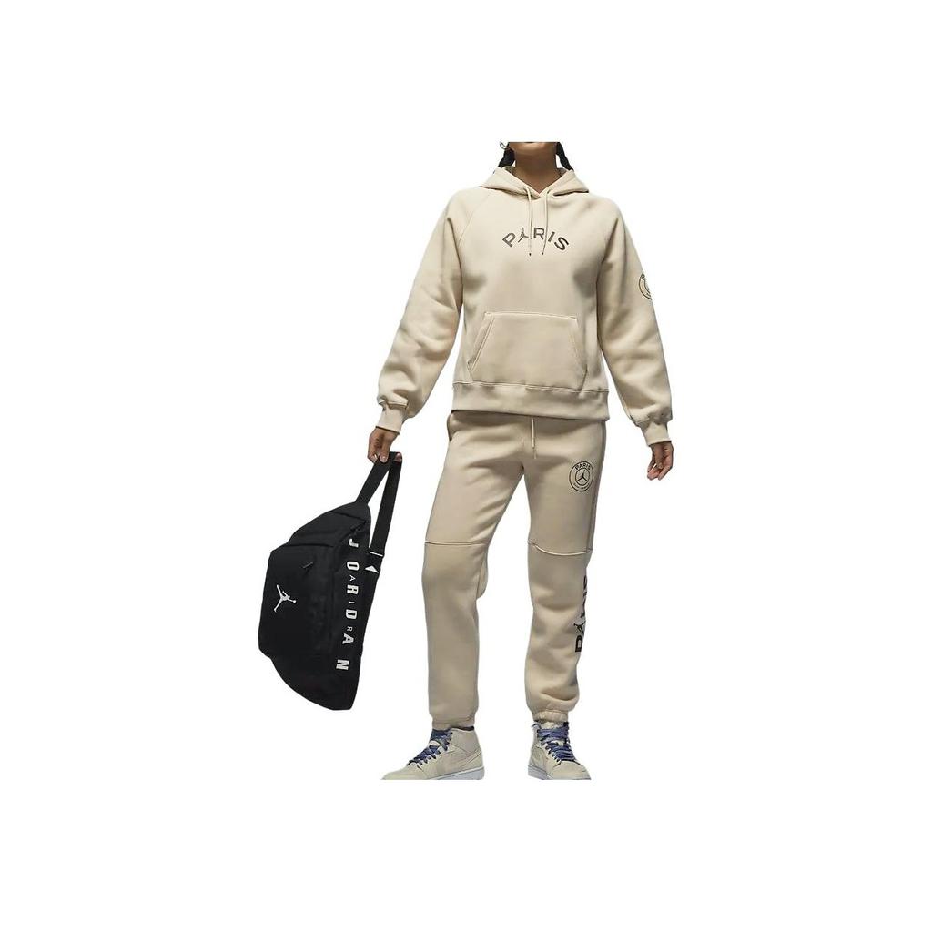 Jordan Женская толстовка с капюшоном Brooklyn SS24 PSG Collaboration с принтом букв и флисовой подкладкой цвета хаки FN5177-126
