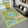 Child Playmat Highway City Traffic Playroom Area Rug Large,Carpet Rug for Living Room Bedroom Decor,Kids Game Non-slip Floor Mat