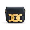 Tods Kate Сумка-кроссбоди мини Женские сумки Черный XBWAOYJ0100RORB999 с металлическим логотипом, клапаном, магнитной застежкой, регулируемым плечевым ремнем, гладкой кожей