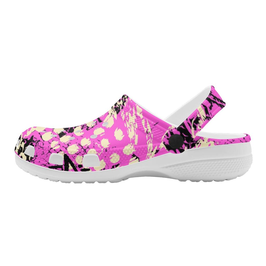 Printed EVA Clogs Women Men Breathable Lightweight Slip On Garden Shoes Beach Pool Bathroom Home Daily Wear Beach Travel Wear