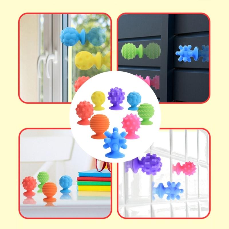 8pcs Sensory Suction Cup For Kids Textured Toy For Stress Relief And Concentrate Great For Classroom Teaching Purpose