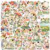 50Pcs Colorful Juice Fat Frog Stickers for Personalized Decoration, Guitar Notebook, Suitcase DIY Waterproof Stickers