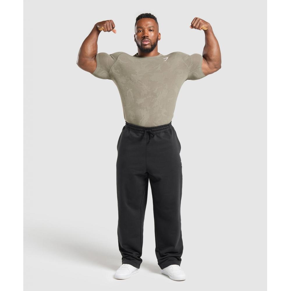 Gymshark Футболка с геометрическим узором, бесшовная, льняная, коричневая, камуфляжная, коричневая A5a2d Nb2d