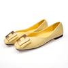 Fashion Spring Autumn New Luxury Women's Shoes Shallow Mouth Soft Bottom Comfortable Square Head Square Buckle Fashion Casual Flat Shoes