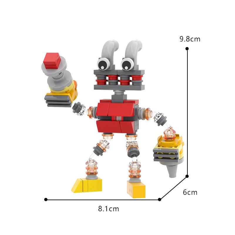 MOC Мои Поющие Монстры Наборы Строительных Блоков Музыкальный Робот Хор Игровые Кубики Мультяшные Монстры Кубики Конструкторы Игрушки Подарок Ребенку На День Рождения