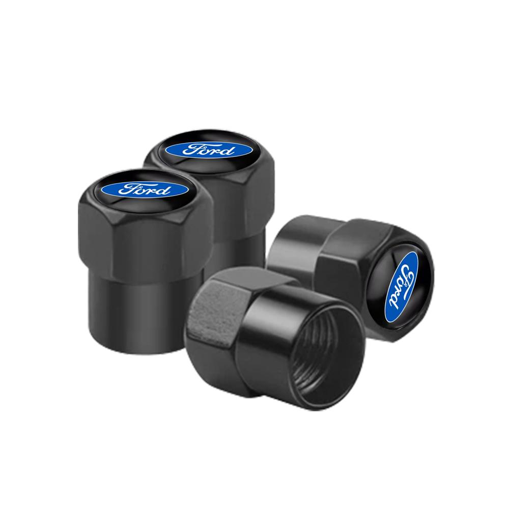 EFOS1 4PCS Metal Wheel Tire Valve Caps Stem Case For Ford Fiesta EcoSport ESCORT focus 1 focus 3 focus 2 Car Styling