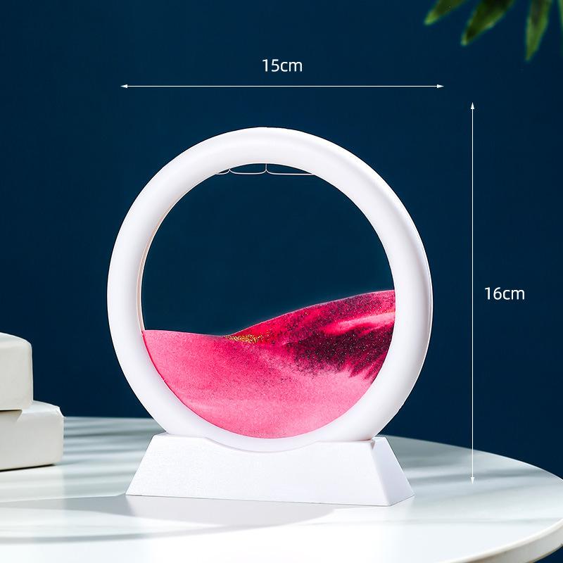 Sandscape Рамка для живой песочной анимации Зыбучий песок 3D Динамические жидкие песочные часы Кинетическая песочная картина Текущий песок Офис Домашний декор Подарки