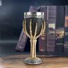 Horrible Resin Stainless Skull Head Steel Wine Cup Goblet Skull Wine Chalice Cup