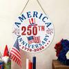 Деревянная табличка на дверь к 250-летию США 1776-2026 250 лет Свободы Патриотическая подвесная табличка ко Дню независимости 4 июля