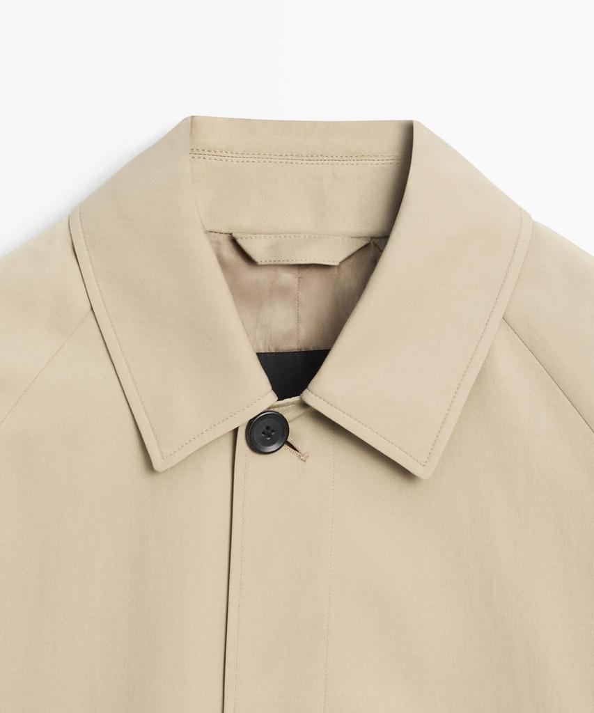 Легкий хлопковый тренч Massimo Dutti