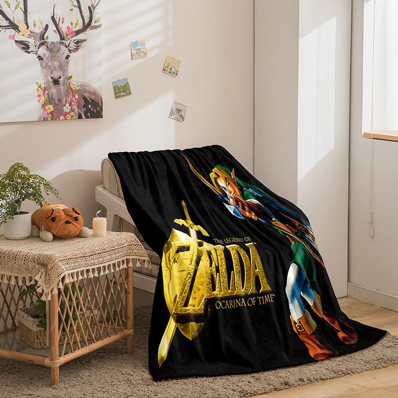 Двустороннее фланелевое одеяло с мультяшным рисунком, выполненное методом 3D-цифровой печати.