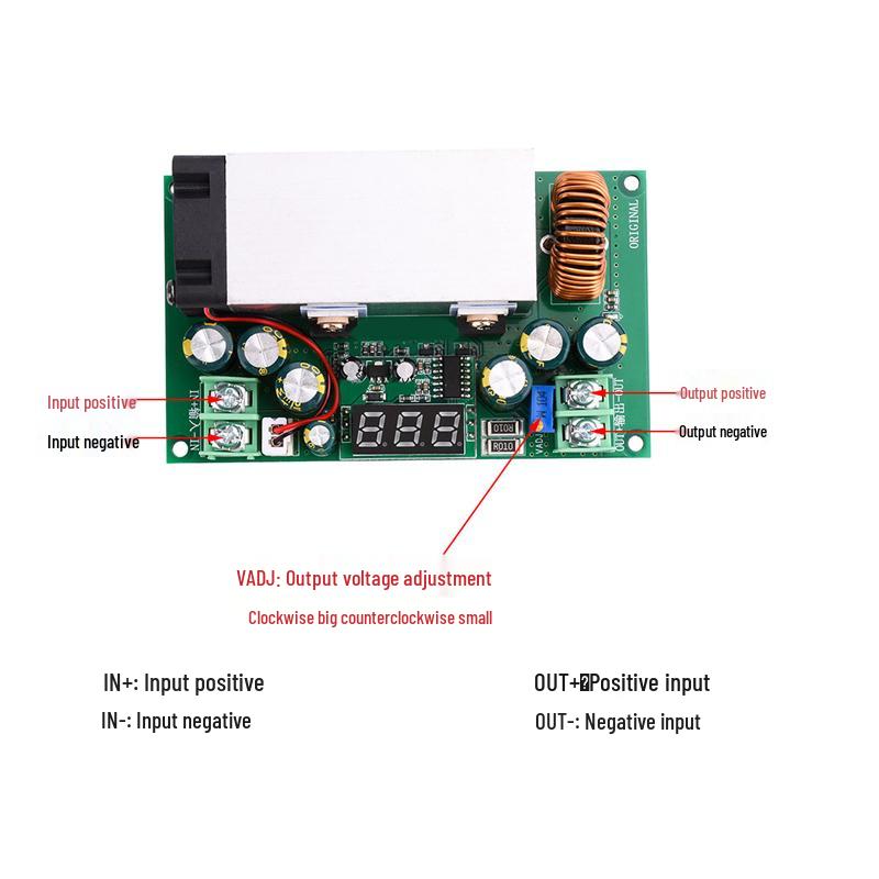DC1 Регулируемый 200 Вт Высокомощный Синхронный Понижающий Преобразователь Модуль