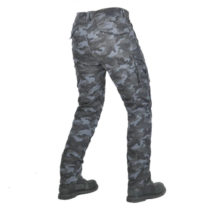 Mens Camo Motorcycle Riding Pants Multi-pocket Breathable Durable Off-road Biking