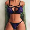 S-3XL Новый женский сексуальный бюстгальтер пуш-ап, трусы, нижнее белье, кружевное прозрачное сетчатое нижнее белье с цветочным принтом, комплект нижнего белья