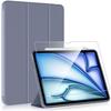 Case + Tempered Glass - for iPad Air - M2/M3 2024/2025 - Slim Protection - Purple - Integrated Stand