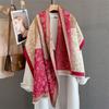Design Floral Printed Cashmere Scarf Women Winter Pashmina Shawls And Wraps Thick Warm Bufanda Stoles Blanket Luxury