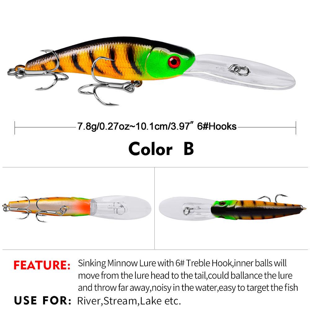 Погружная приманка Road Sub Bionic Bait 10,1 см 7,8 г Приманка Minnow Пластиковая приманка