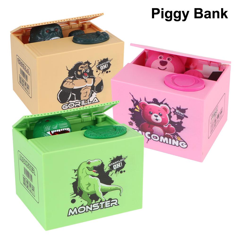 Action Figure Toys Kids Gift Electronic Money Saving Box Stealing Money Box with Music Automated Coin Bank Coin Piggy Bank