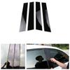 For Ford Fiesta 2009-2015 Glossy Piano Black Car Door Window Pillar Post Trim Stickers Exterior Accessories