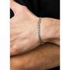 S925 Sterling Silver 6mm Cuban Link Chain Bracelets for Men,2.5mm Rope Chain Mens Bracelet Set for Men's&woman,Trendy hip-hop stacking Chain Gift